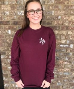 TEN Dollar Boutique Old Dirt Road- Long Sleeve Maroon Long Sleeves S-3X 7 TEN Dollar Boutique Old Dirt Road- Long Sleeve Maroon Long Sleeves S-3X