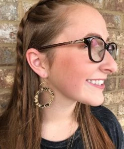 TEN Dollar Boutique 16) Fuzzy Cheetah Loop Earring Accessories