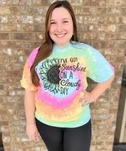 TEN Dollar Boutique Sunshine Sunflower- Eternity Tie Dye Short Sleeves S-3X