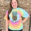 TEN Dollar Boutique Cheetah Pineapple- Eternity Tie Dye Short Sleeves S-3X