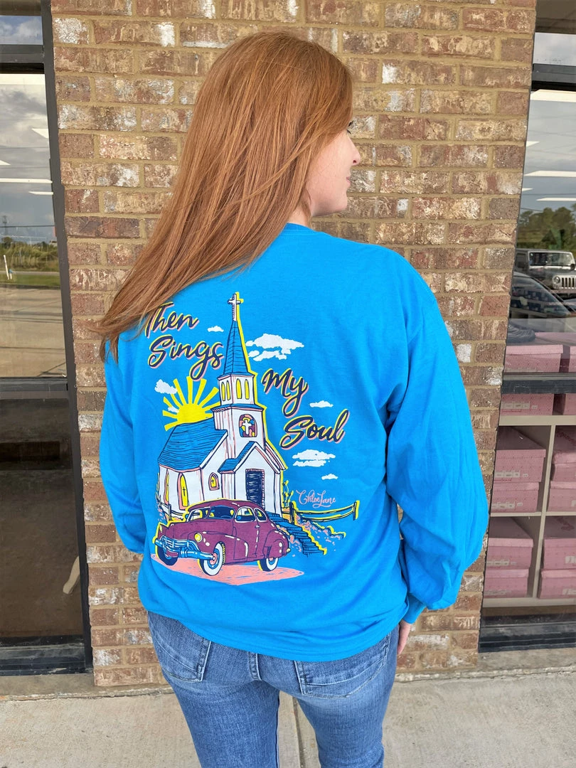 TEN Dollar Boutique Long Sleeves S-3X Then Sings My Soul- Royal Blue 3 TEN Dollar Boutique Long Sleeves S-3X Then Sings My Soul- Royal Blue