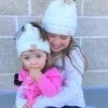 TEN Dollar Boutique C.C Beanies Kid's C.C Messy Bun Beanie- Ivory