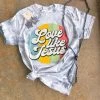 TEN Dollar Boutique Short Sleeves S-3X Love Like Jesus- Gray Crystal Wash