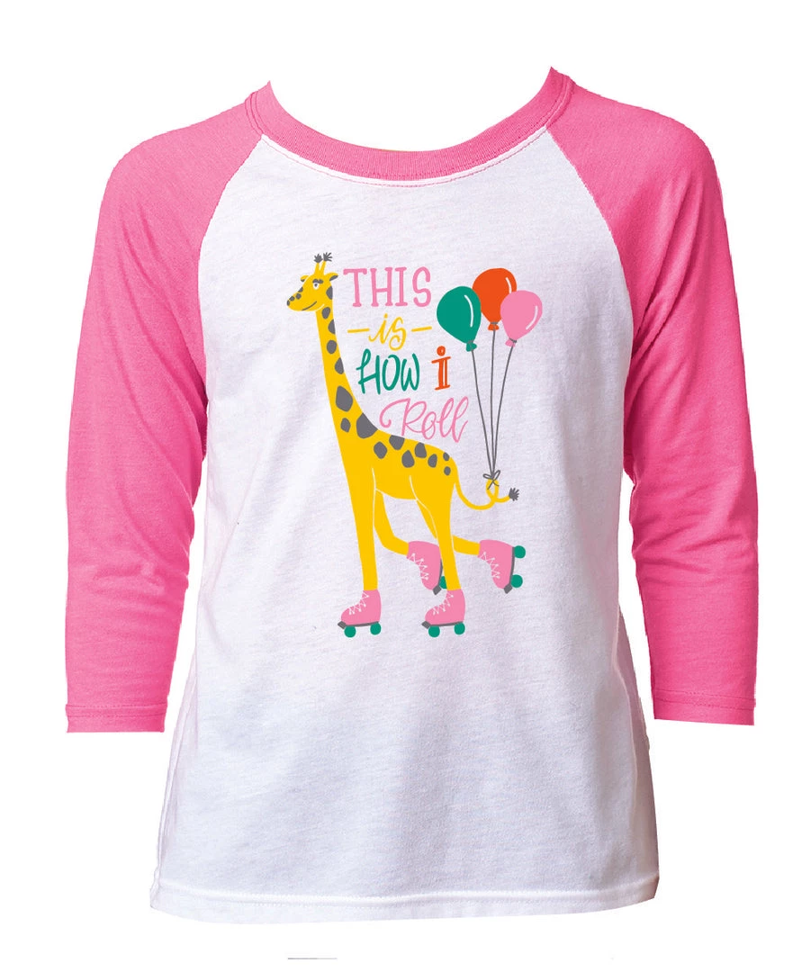 TEN Dollar Boutique Kid's Giraffe Baseball Tee 4 TEN Dollar Boutique Kid's Giraffe Baseball Tee