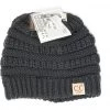 TEN Dollar Boutique Kid's C.C Messy Bun Beanie- Dk Melange Grey C.C Beanies 1 TEN Dollar Boutique Kid's C.C Messy Bun Beanie- Dk Melange Grey C.C Beanies