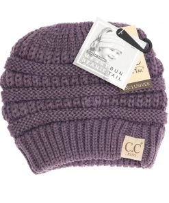 TEN Dollar Boutique C.C Beanies Kid's C.C Messy Bun-Violet