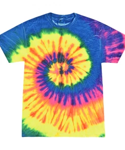 TEN Dollar Boutique Tie Dye Short Sleeve - Neon Rainbow Short Sleeves S-3X