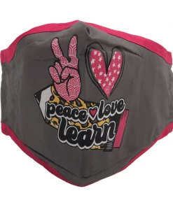 TEN Dollar Boutique Accessories Peace Love Learn Face Mask- Adult