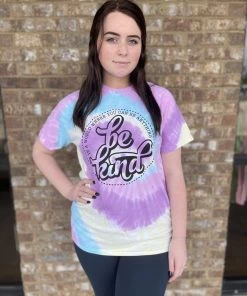 TEN Dollar Boutique Be Kind- Jelly Bean Tie Dye- SIZE LARGE Short Sleeves S-3X