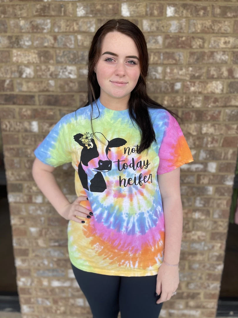 TEN Dollar Boutique Not Today Heifer- Eternity Tie Dye Short Sleeves S-3X 3 TEN Dollar Boutique Not Today Heifer- Eternity Tie Dye Short Sleeves S-3X