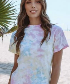 TEN Dollar Boutique Short Sleeves S-3X Tie Dye Short Sleeve - Snow Cone