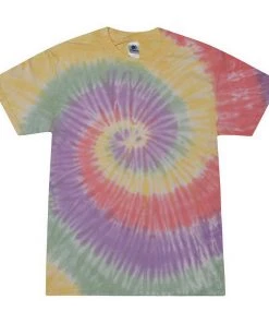 TEN Dollar Boutique Short Sleeves S-3X Tie Dye Short Sleeve - Zen Rainbow