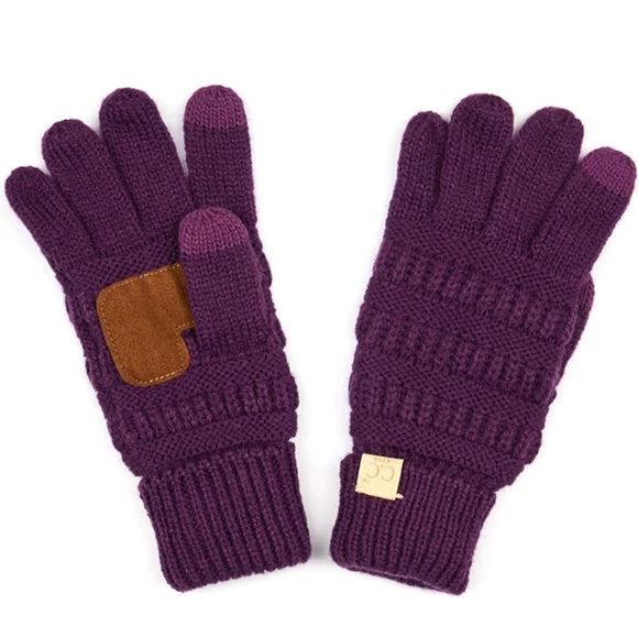 TEN Dollar Boutique Kid's C.C Gloves- Dark Purple 3 TEN Dollar Boutique Kid's C.C Gloves- Dark Purple
