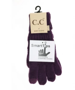 TEN Dollar Boutique Kid's C.C Gloves- Dark Purple