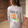 TEN Dollar Boutique Long Sleeves S-3X Huddle Is Real Long Sleeve - Heather Gray