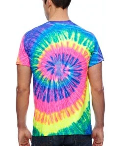 TEN Dollar Boutique Tie Dye Short Sleeve - Neon Rainbow Short Sleeves S-3X