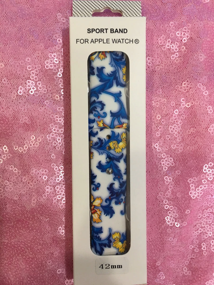 TEN Dollar Boutique Accessories Royal Blue Floral - 42MM 3 TEN Dollar Boutique Accessories Royal Blue Floral - 42MM