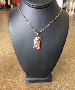 TEN Dollar Boutique Accessories Mississippi Stamped Necklace & Earring Set - Rose Gold